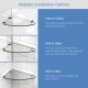 DreamLine 12 in. x 8 in. Corner Glass Shelf