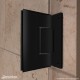 Unidoor 53 - 61 Hinged Shower Door with Glass Shelves